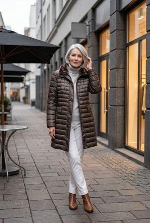 Alba Moda Manteau d'hiver élégant