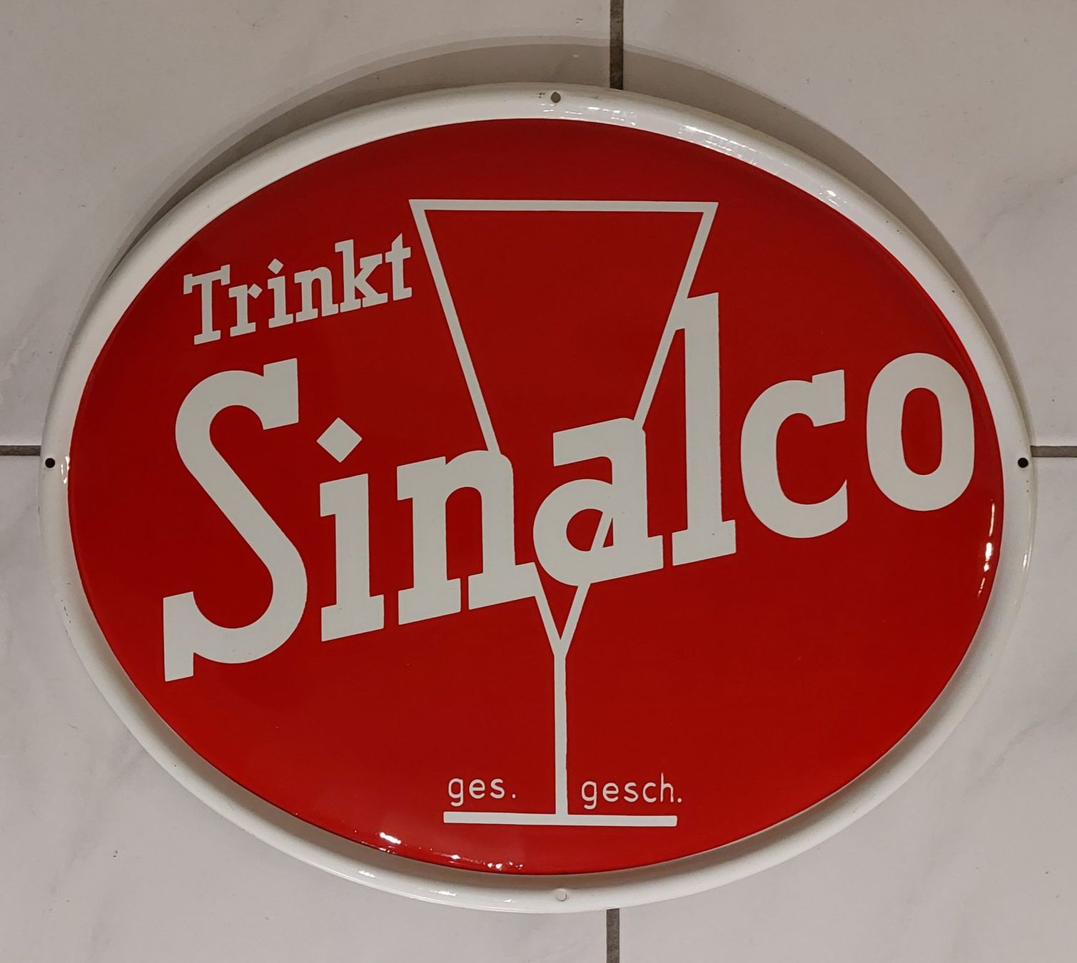 Sinalco Ecriteaux: Altes Blechschild Sinalco plaque tôle – D'occasion à Schenkon par Elbarto007
