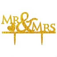 NEUER TortenTopper MR & MRS in Gold - 202842