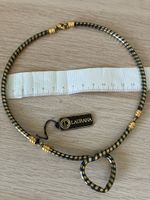 Collana Laurana a righe, pezzo vintage con etichetta