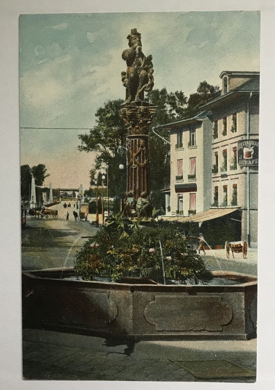 Cartoline postali: ALTE ANSICHTSKARTE BERN KINDERFRESSERBRUNNEN – Usato da Ostermundigen venduto da wini63