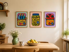 3er Set Pop Art Küchenposter Print - Ohne Rahmen - Vintage
