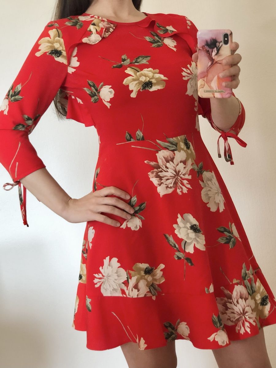 Topshop Vestiti: Robe à fleurs rouge – Nuovo (secondo la descrizione) da Clarens venduto da ale_yc7t 3