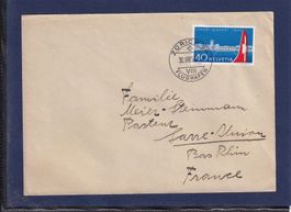 N° 313 sur lettre - Inauguration Airport Zürich - 1953