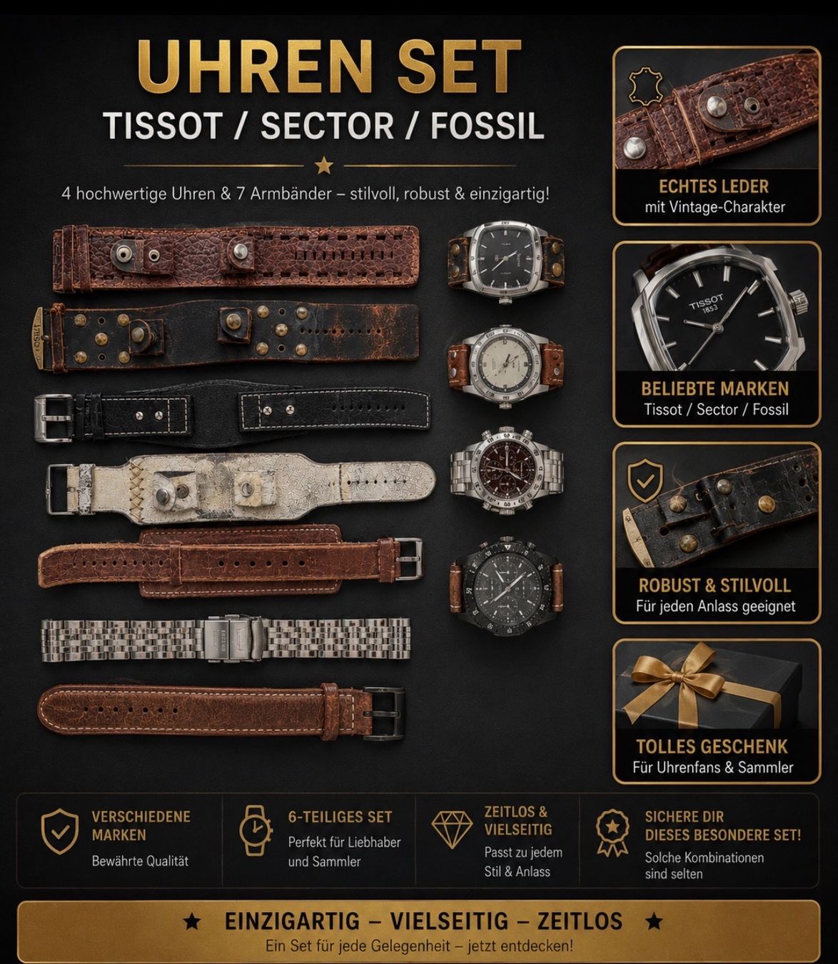 Uhren: Uhren Set!!! Tissot / Sector /Fossil – Gebraucht aus Kölliken von Djilazro