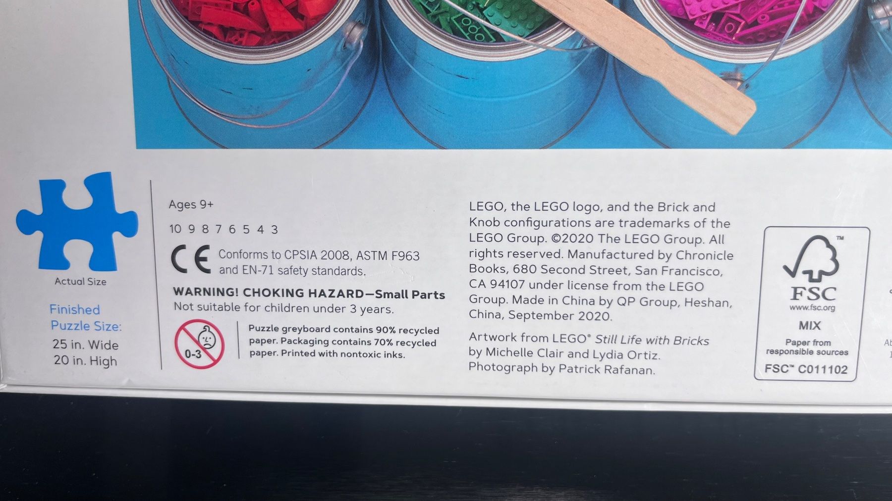 Puzzle: LEGO Puzzle Farbdose: 1000 Stück – Nuovo e nell'imballaggio originale da Tafers venduto da JP911 4