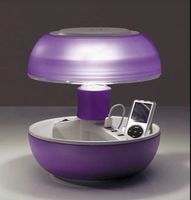 Tischlampe Lila mit USB-Ports