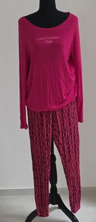 Pyjamaset langarm Pink Grösse M