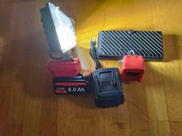 LED Arbeitsleuchten 18V mit Akku und Ladegerät gebraucht