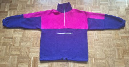 Vintage 1/4 Zip Fleece Lila-Pink Colorblock