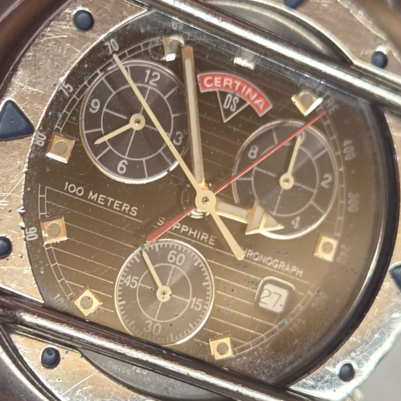 Certina Orologi: Certina Cascadeur Chronograph  100m Herren Uhr gebraucht. – Usato da Madiswil venduto da Willys4 4