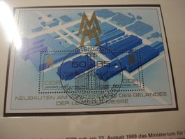 DDR, 1989, Block  Neubauten Leipziger Messe, ET-o + **