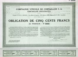 Compagnie Viticole de Cortaillod SA, Cortaillod - 1943