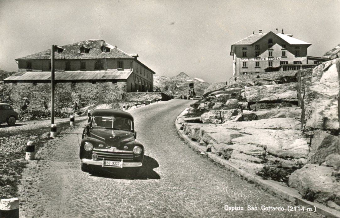 Cartoline postali: Gotthard - Hospiz   UR   /  Auto:  SG 9337 – Usato da Brig venduto da Valcards54