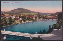 Olten Bahnhofquai mit Brücke gegen Säli-Schössli