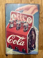 Blechschild Retro rusty Cola Sixpack