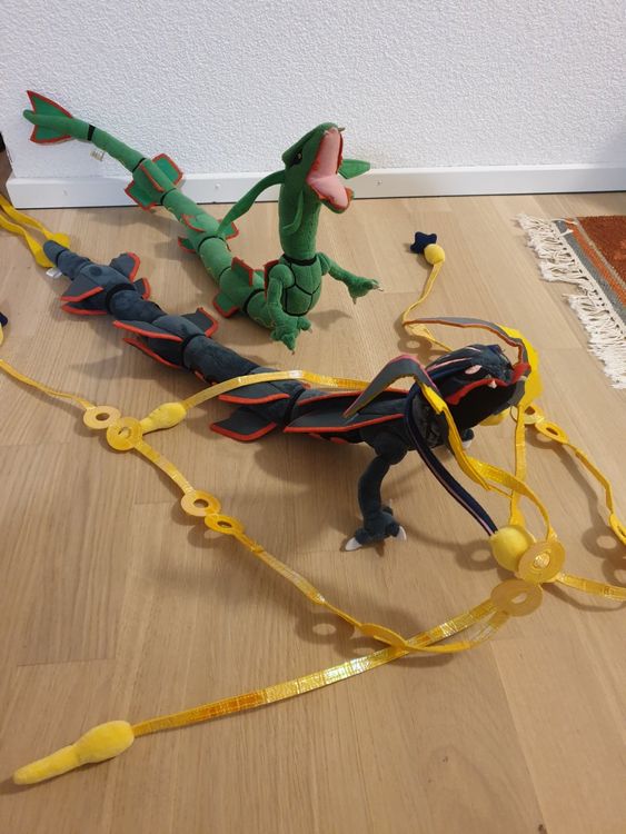 Peluche Anime Nero Lucido Rayquaza 30" Drago Peluche Bambola - Foto 9