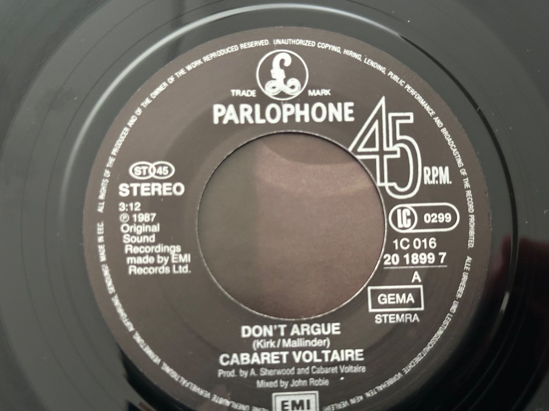 Schallplatten: CABARET VOLTAIRE 7 DON'T ARGUE – Gebraucht aus Sion von jaipur1401 2