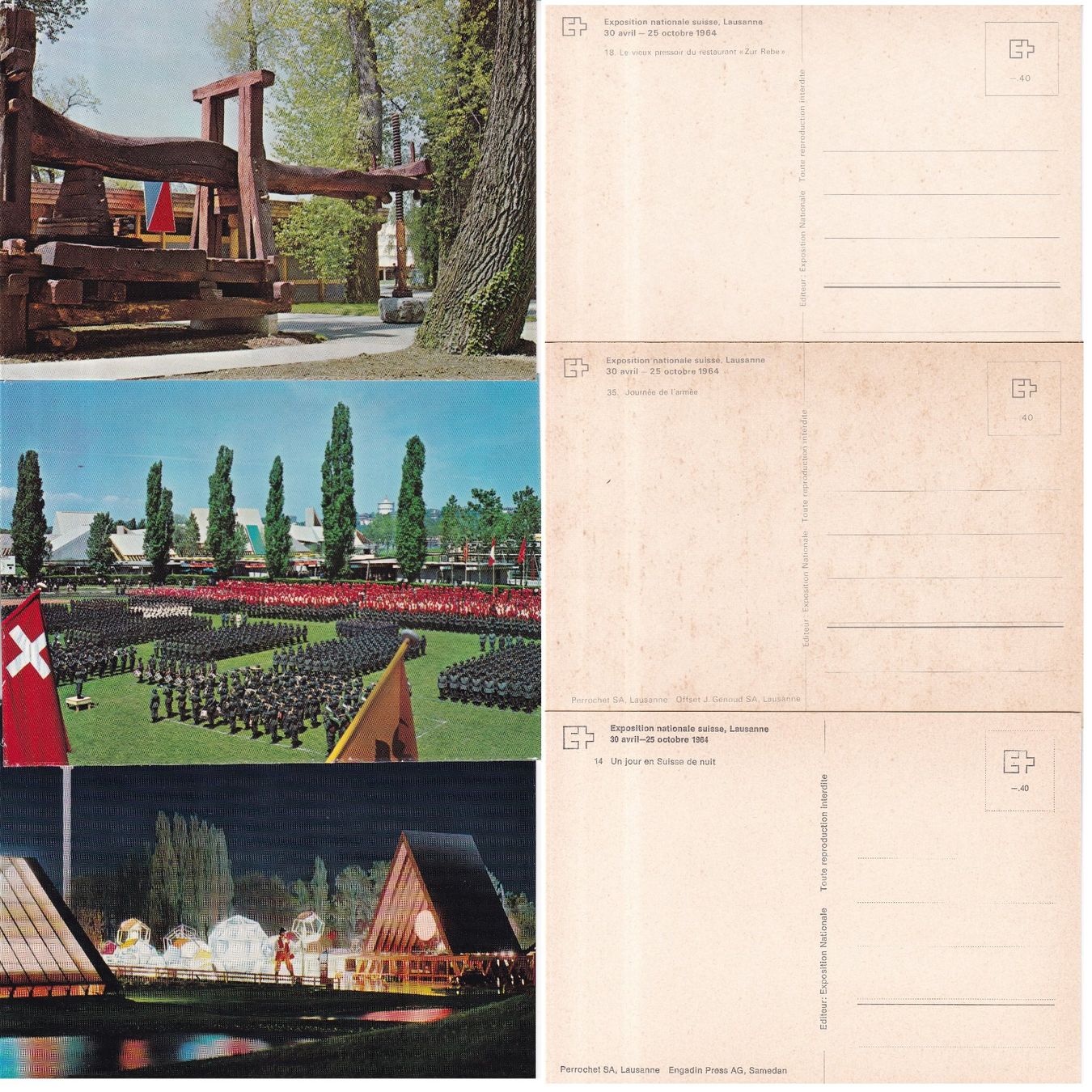 Cartoline postali: 20 Stk. CH Ansichtskarten "Expo 64" – Usato da Münchwilen AG venduto da Nesar 4