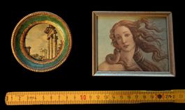 2 Miniature Vintage Botticelli + Rovine Classiche Anni '50.