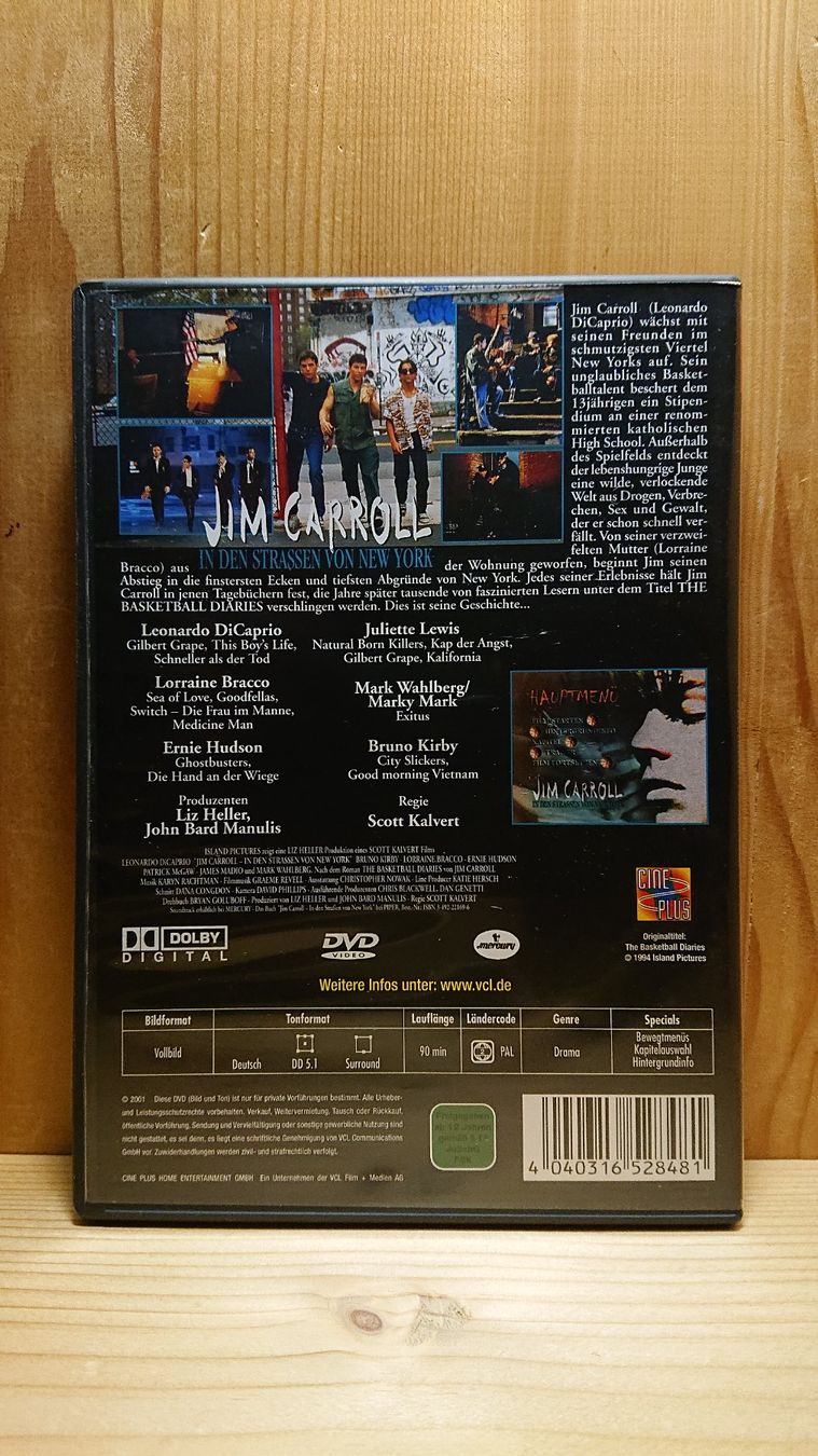 Tutti i DVDs: JIM CARROLL DVD  mit Leonardo DiCaprio – Usato da Wilderswil venduto da Exebub 1