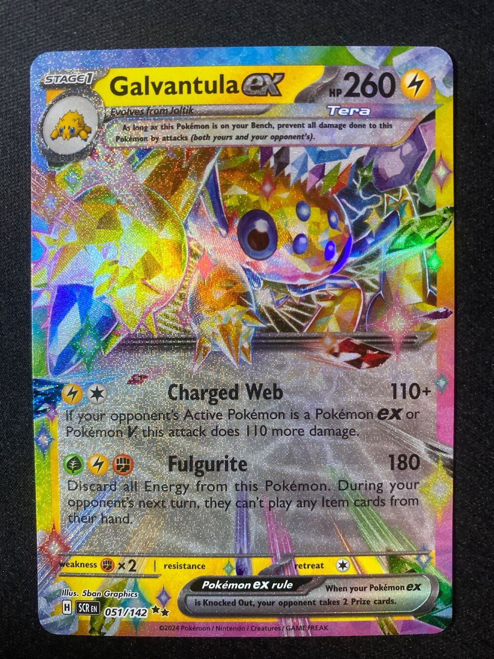 Pokémon Carte collezionabili: Galvantula ex 51 - Voltula ex - Stellar Crown - EN – Nuovo (secondo la descrizione) da Hausen AG venduto da Shrade