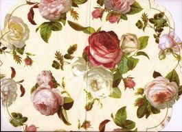 2 Servietten rund Rosen  Rosalie