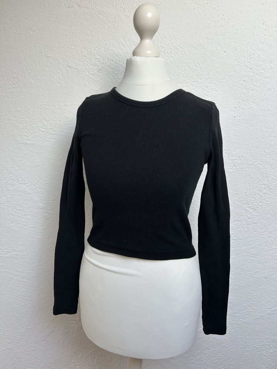 Pull&Bear T-shirt: Pull&Bear Top, Schwarz, Gr. XS – Nuovo (secondo la descrizione) da Luzern venduto da mhbob