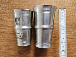 2 Zinn Becher
