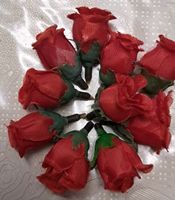 10 rote Rosen, Kunstblumen, nie verwelkt, Top Zustand!