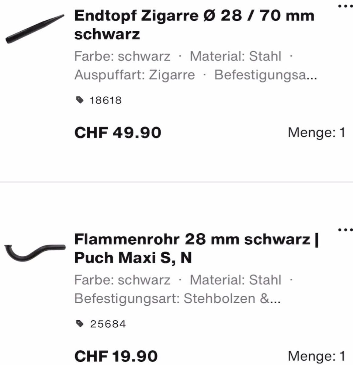 Puch Auspuffanlagen: Endtopf für Puch – Gebraucht aus Muri AG von Raimai 2