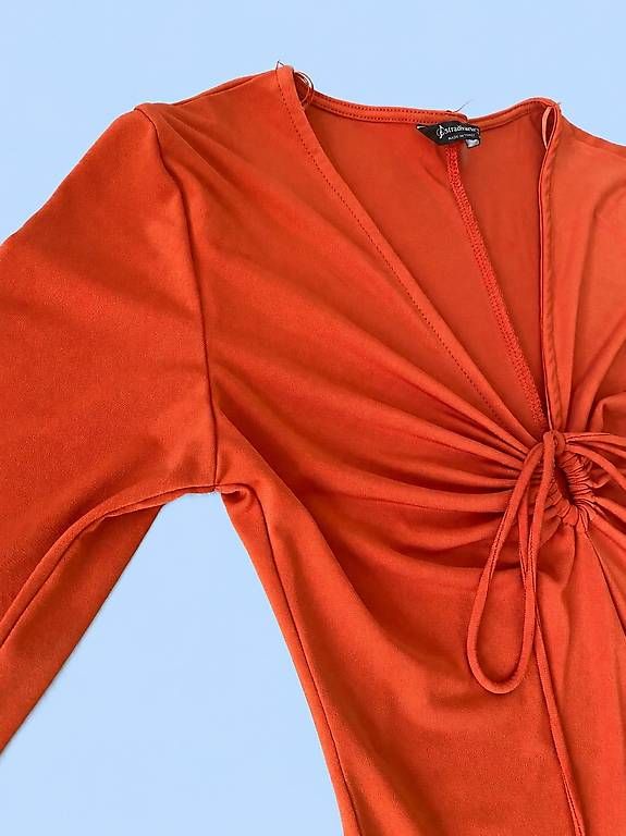 Kleider: Orange Long Sleeve Dress - Stradivarius – Gebraucht aus Lugano von selling_nice_stuff 2