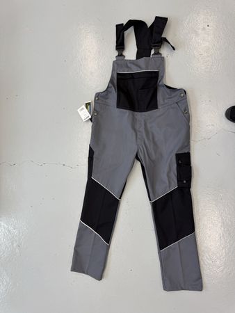 Wikland Herren-Latzhose, Grösse 54 Grau/Schwarz, Neu!