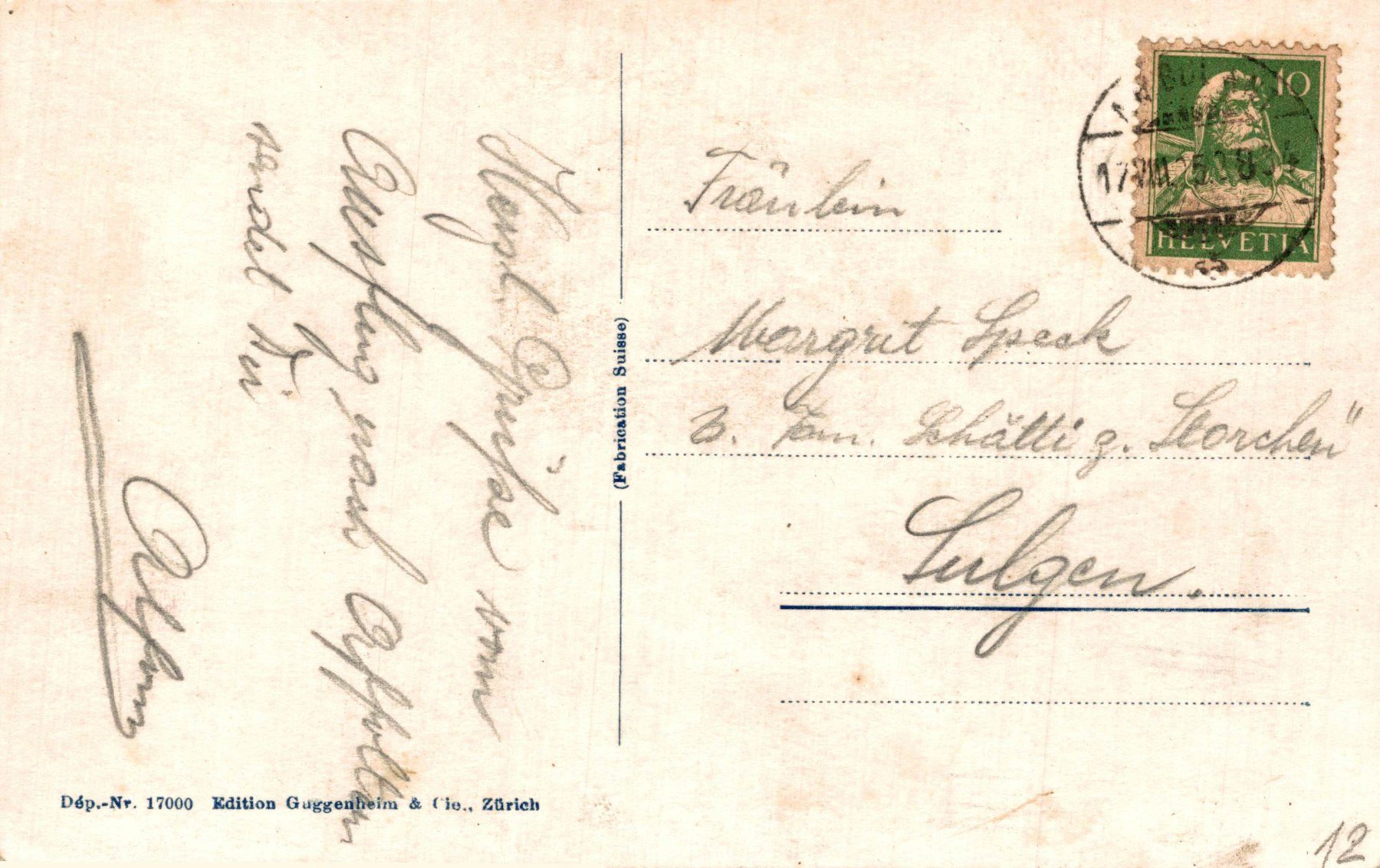 Cartoline postali: Affoltern a/A. Reformierte Kirche, Seidenweberei Naef – Usato da Bronschhofen venduto da Astore 1
