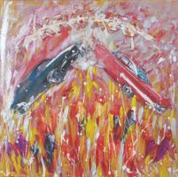 Gemälde: "rendez-vous" - Abstrakt