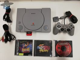 Playstation 1 PS1 PSX Regionenfrei inkl. 3 Games / getestet