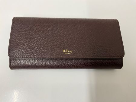 Original Mulberry Leder Portemonnaie / Portefeuille, burguny