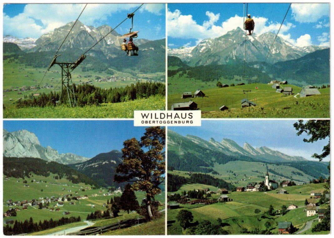 Cartoline postali: Wildhaus - 4 Bild AK – Usato da Binningen venduto da Mountainrider