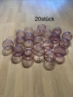 60 zarte Weihnachtskugeln, Glas, rosa, 8cm, neuwertig!