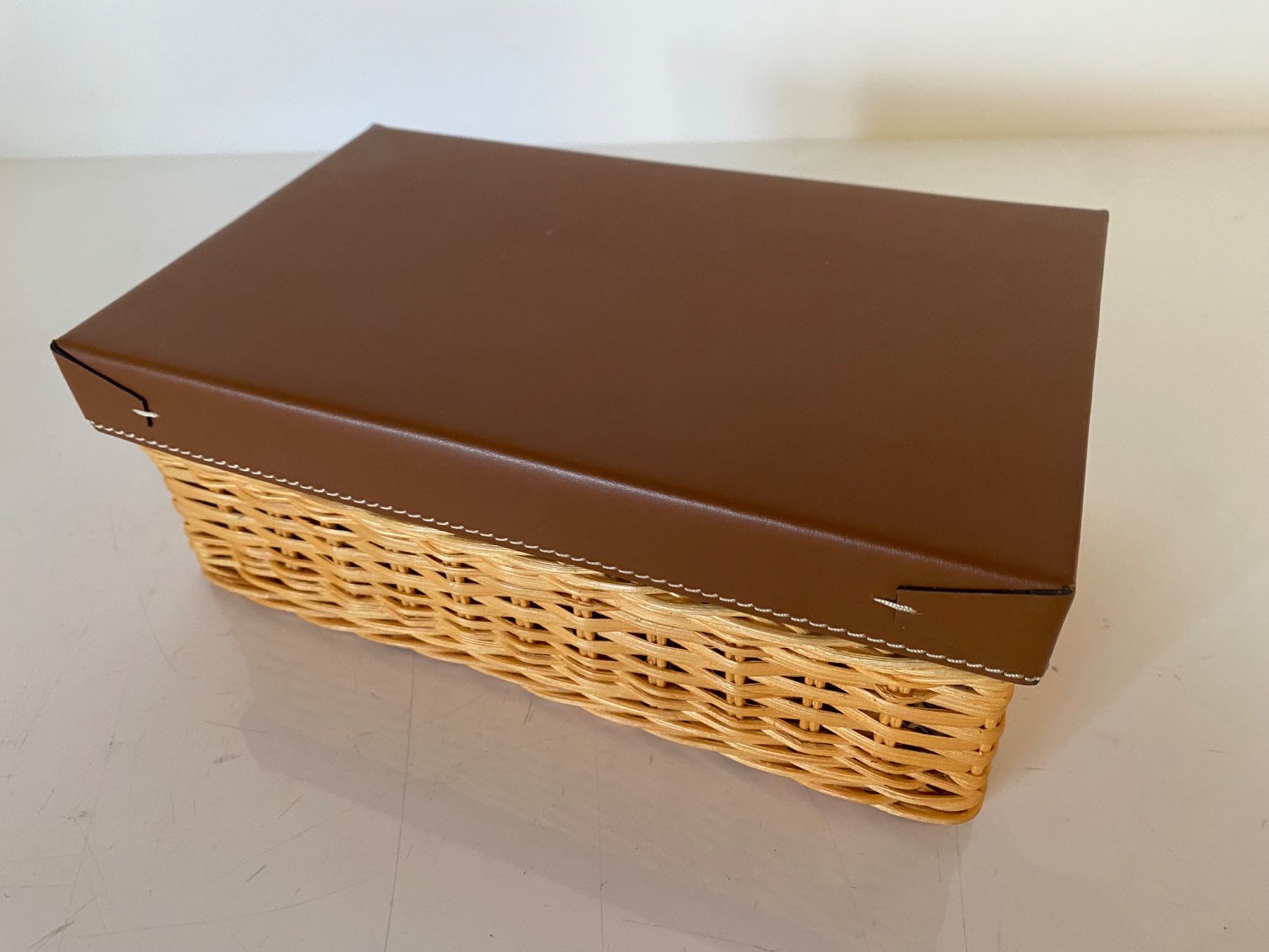 Sonstiges für Haushalt & Wohnen: Ralph Lauren Home - Bailey Small Leder Korbgeflecht Box – Gebraucht aus Ballwil von ClassicGallery 1