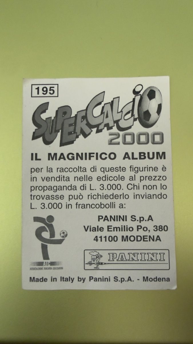 Panini Carte collezionabili: Supercalcio 2000 Francesco Totti – Usato da Arzo venduto da Jim_Boe13 1