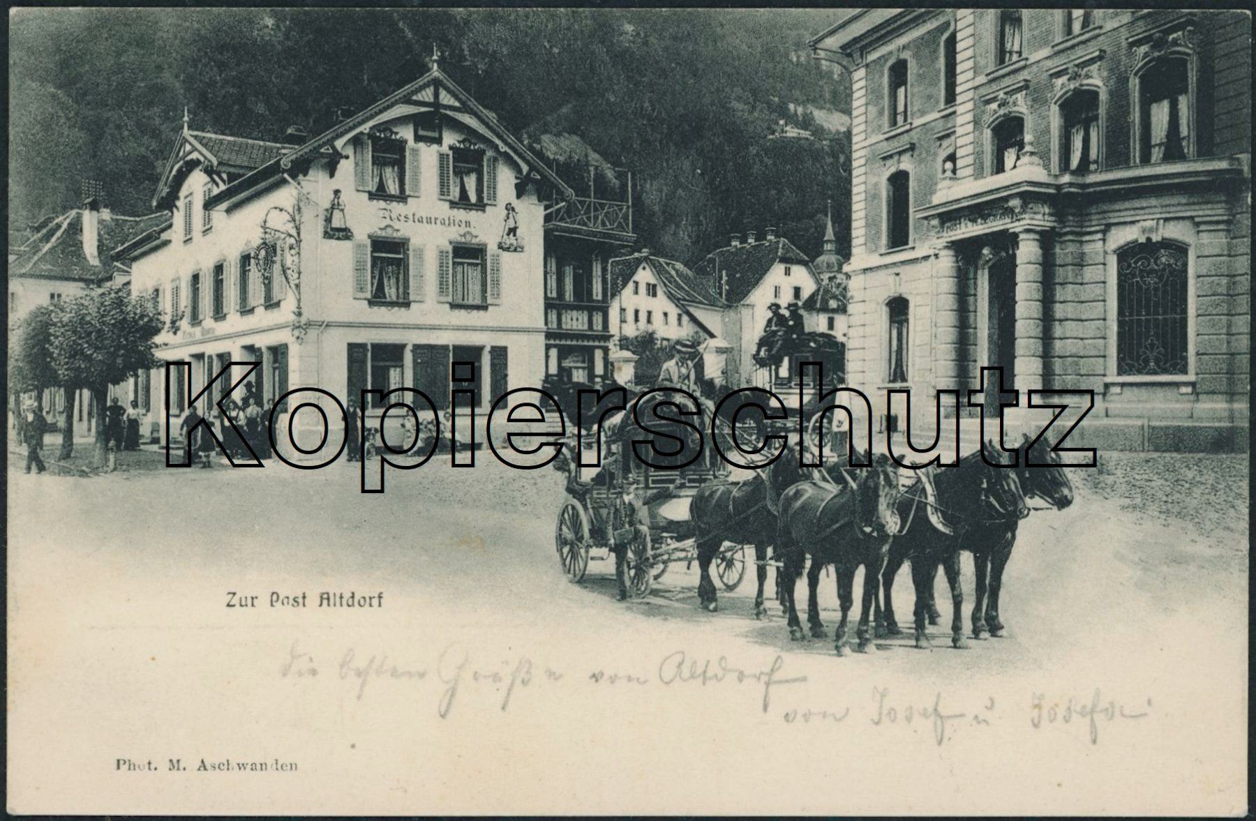 Ansichtskarten: UR Altdorf - Post - Postkutsche – Gebraucht aus Schindellegi von masutka7