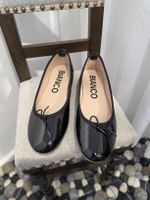 Ballerinas BIANCO Lackleder Schwarz Groesse 39 neuwertig