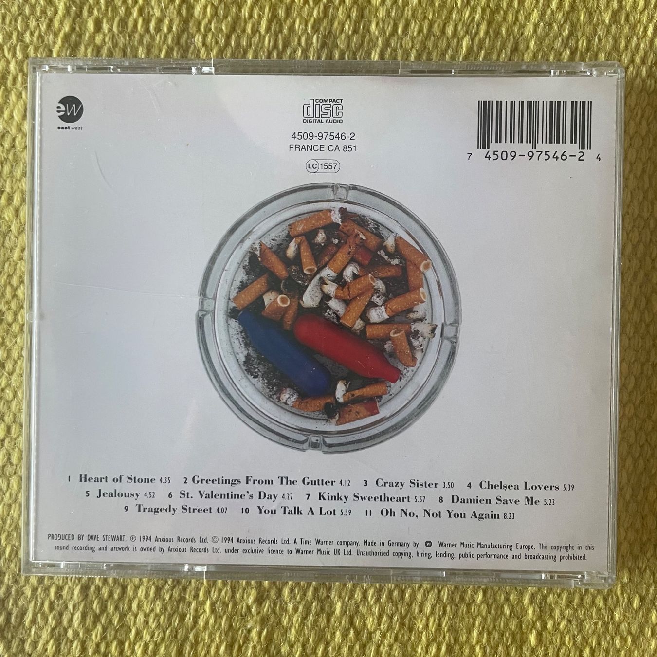 CD: DAVE STEWART EURYTHMICS-GREETINGS FROM THE GUTTER – Usato da Rorschacherberg venduto da CD-Roli 1