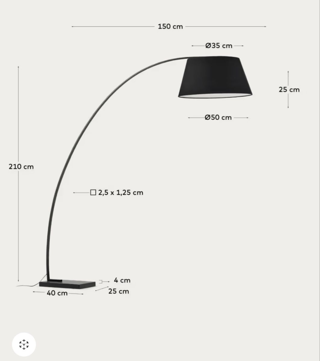 Kave Home Lampade: Juhe Stehlampe, schwarz, Kave Home – Nuovo (secondo la descrizione) da Hombrechtikon venduto da jxsp 1