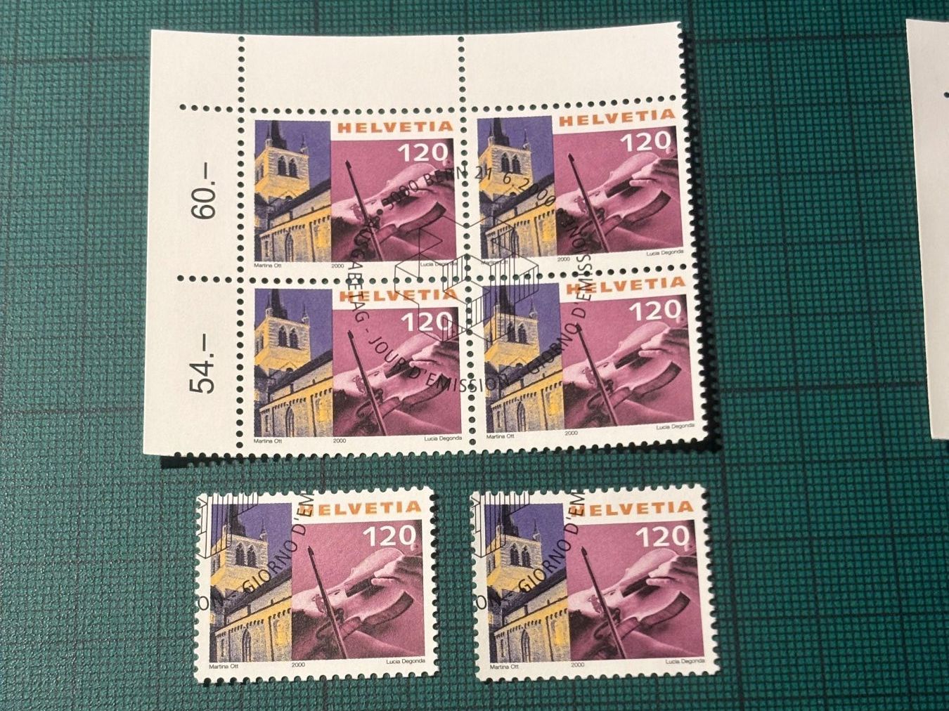 Tutti i francobolli: BM 4er+ Einzel aus 2000 ET. – Usato da Utzenstorf venduto da Rose0303 1
