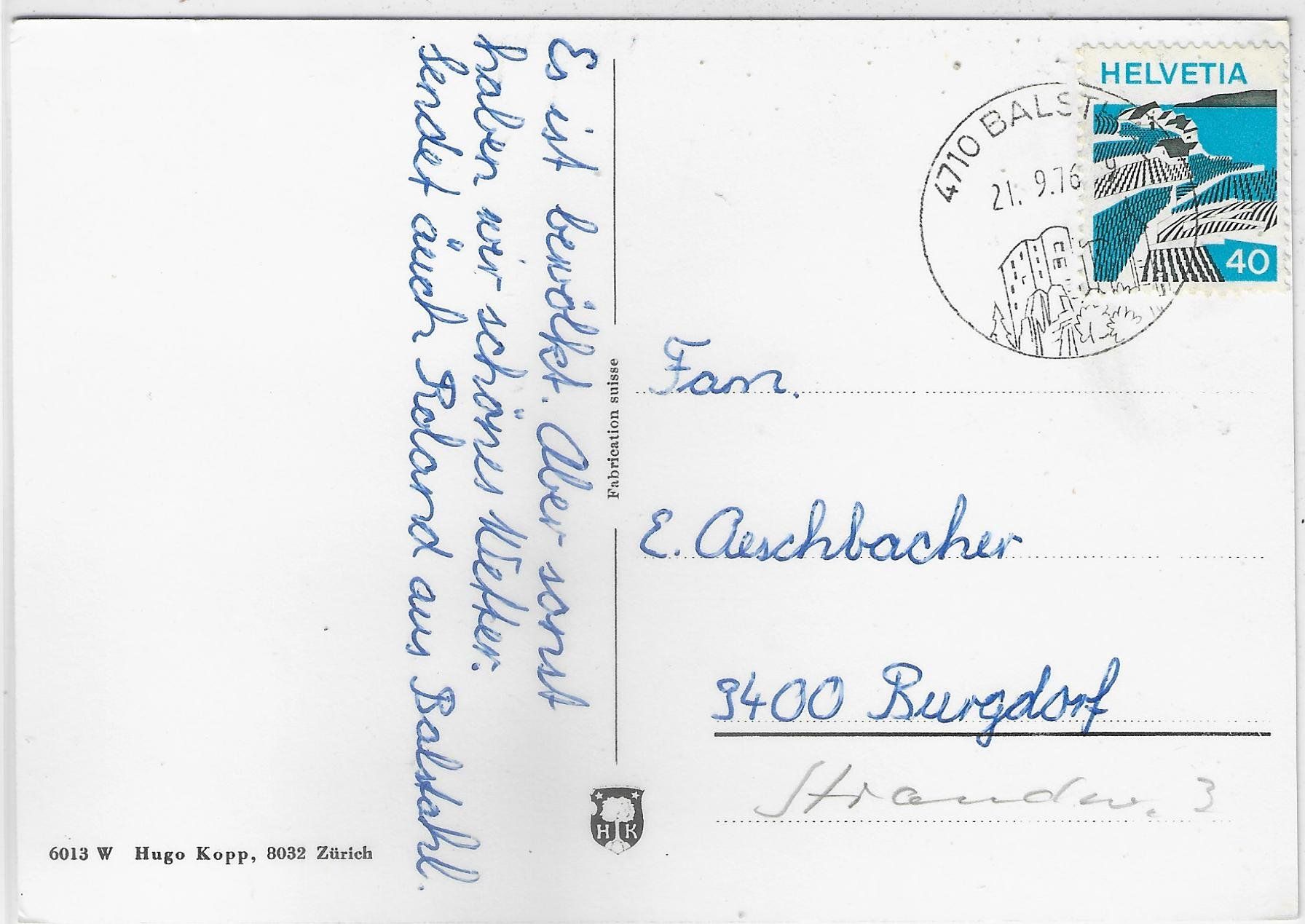 Cartoline postali: Klus mit Schloss alt Falkenstein - Balsthal – Usato da Ettingen venduto da Kartenplanet 1