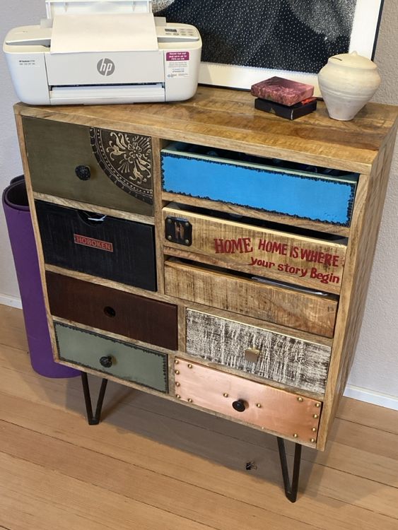 Vintage Kommode Upcycling Industrial Design 8 Schubladen (Gebraucht) in ...