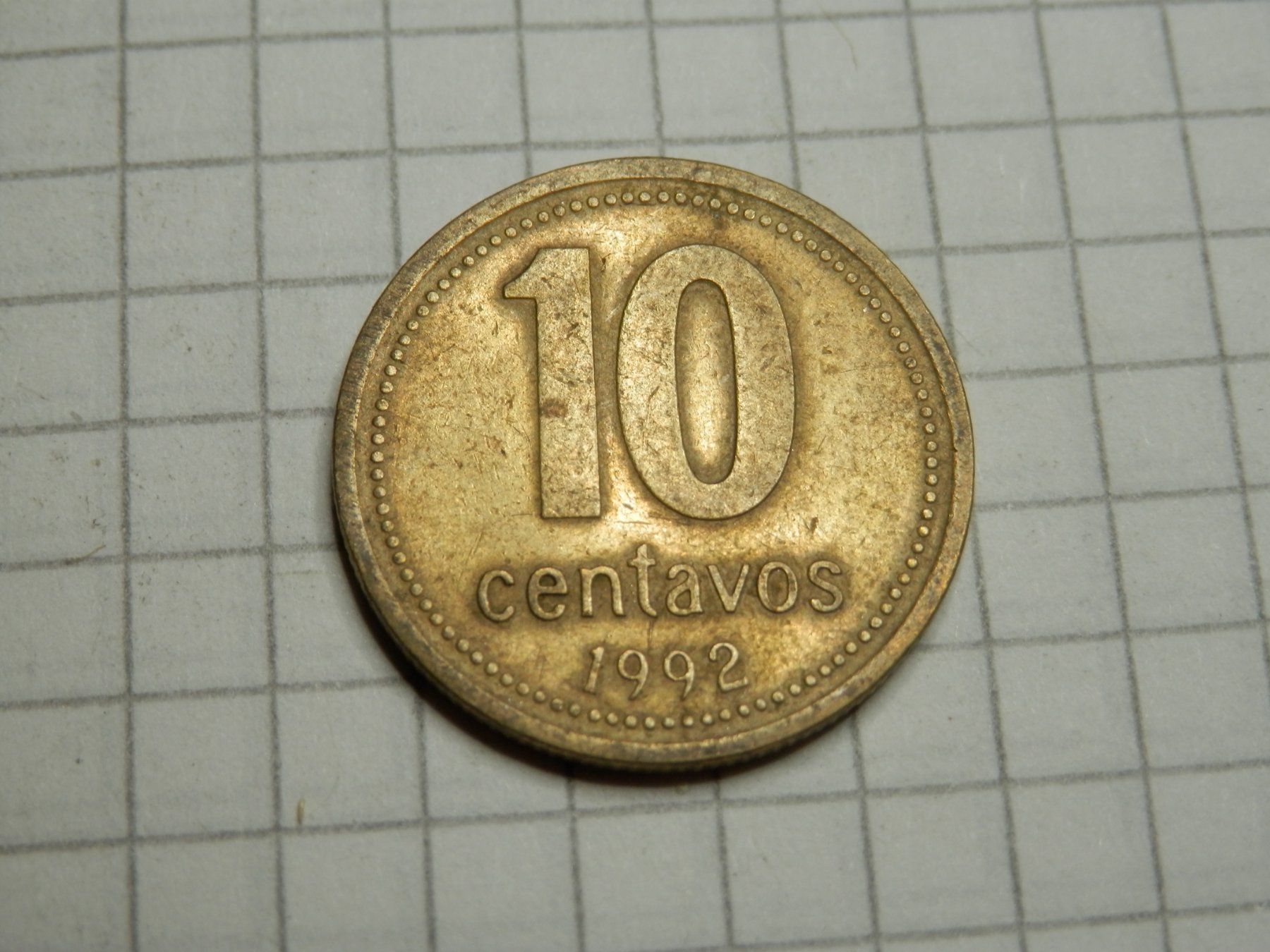 Tutti le monete: Argentinien  10 Centavos, 1992 – Usato da Weiach venduto da weiach81 1