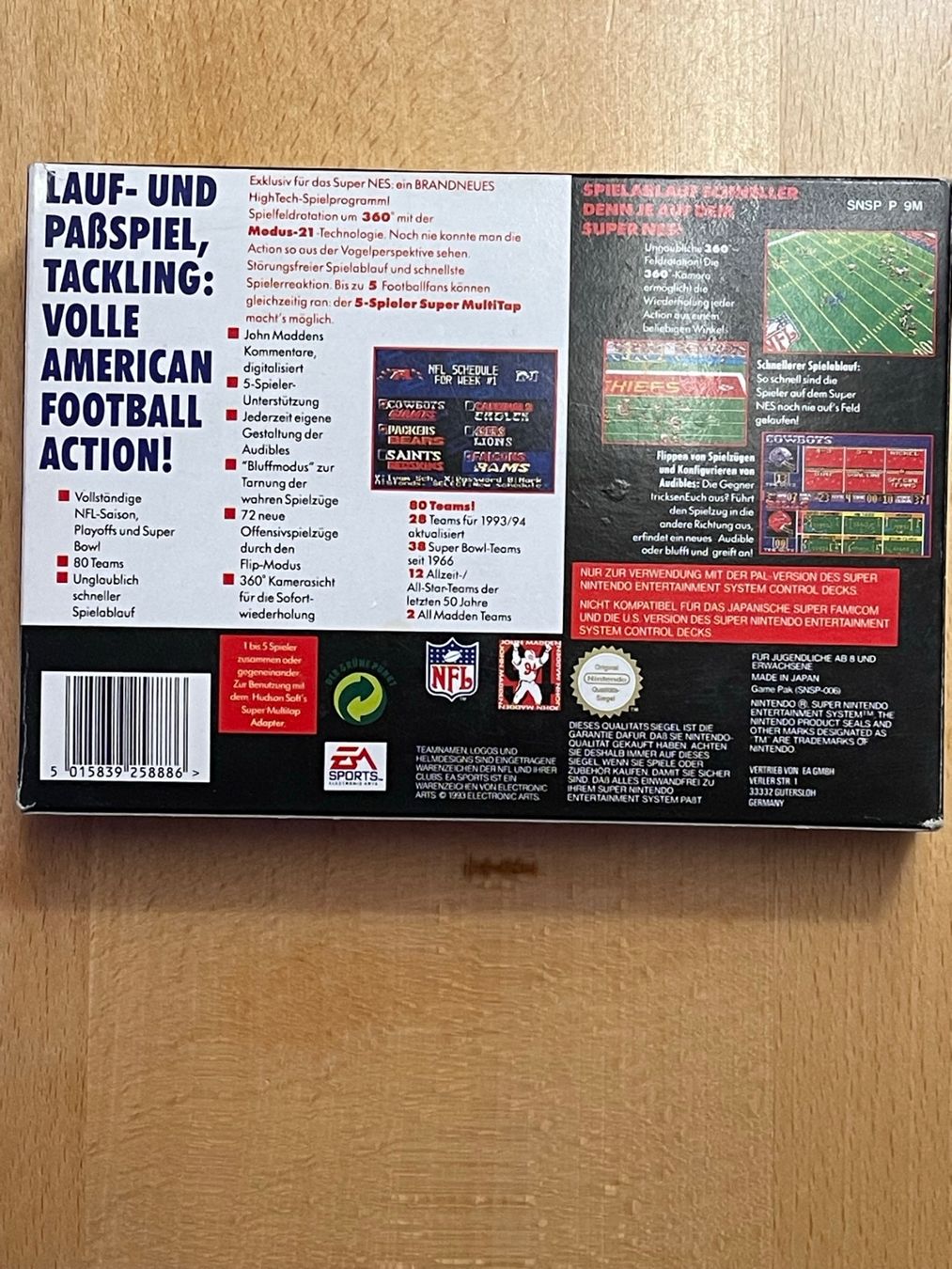 NFL Giochi: Madden NFL 94 SuperNintendo – Usato da Rüti ZH venduto da alumedien 1